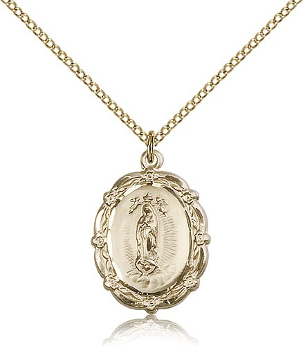 Gold Filled O/L of Guadalupe Pendant