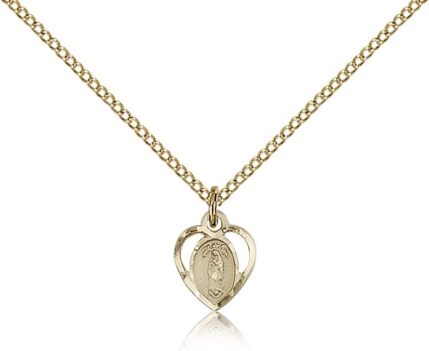 Gold Filled O/L of Guadalupe Pendant