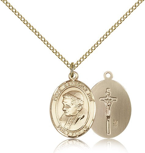 Gold Filled Pope Benedict XVI Pendant