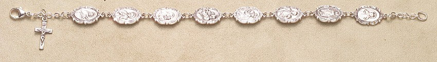 Sterling Silver Saint Bracelet - Boxed