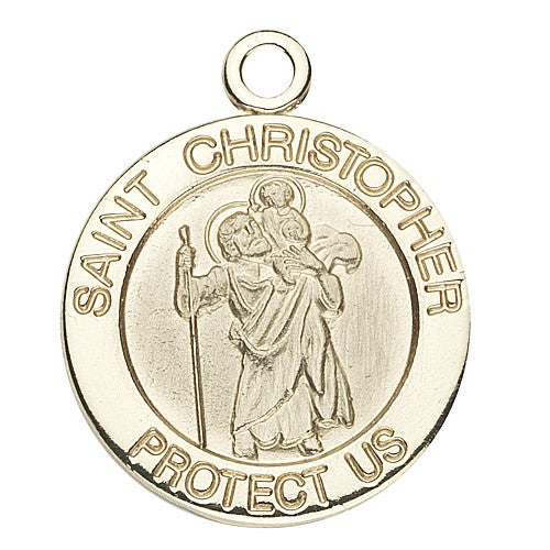 St. Christopher 14K Round w/14K Jump Ring - Boxed