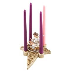 Nativity Angel Advent Candle Holder
