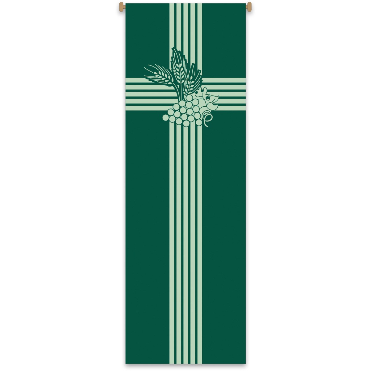 Eucharistic Symbol: Wheatstocks and Grapevines Banner