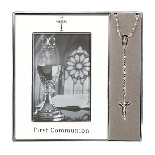 First Communion Frame and Rosary