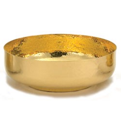 24K Gold Plated Hammered Open Ciborium - 275 Host