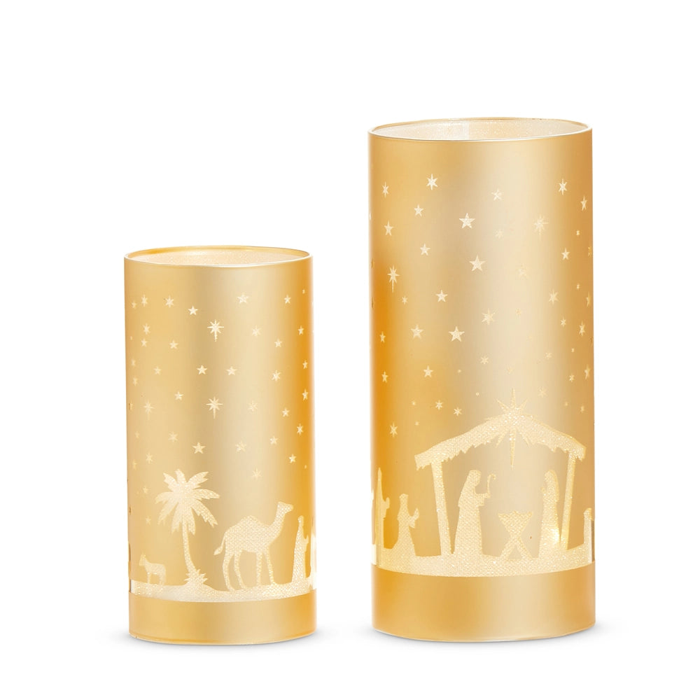 Lighted Nativity Lanterns