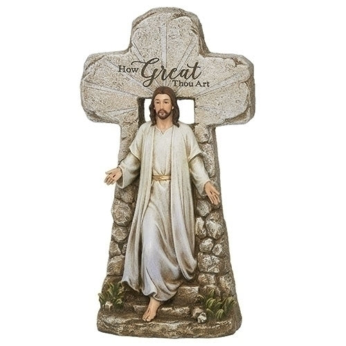 Jesus Rising Tomb Statue
