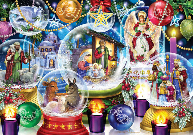 Nativity Snow Globes Advent Calendar