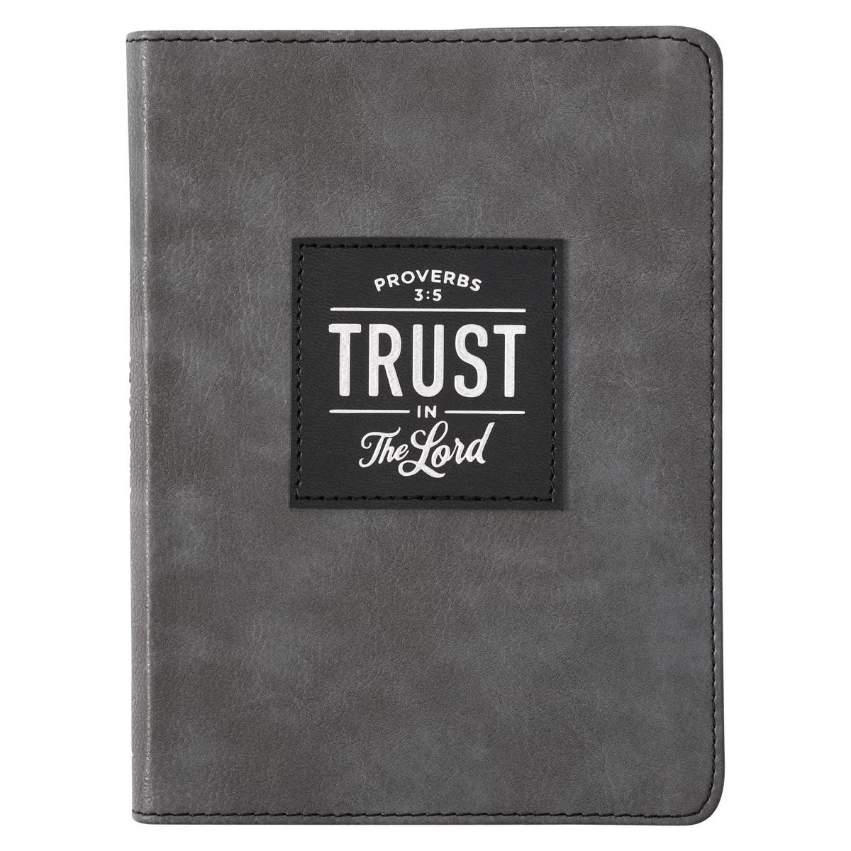 Trust in the Lord Charcoal Faux Leather Classic Journal - Proverbs 3:5