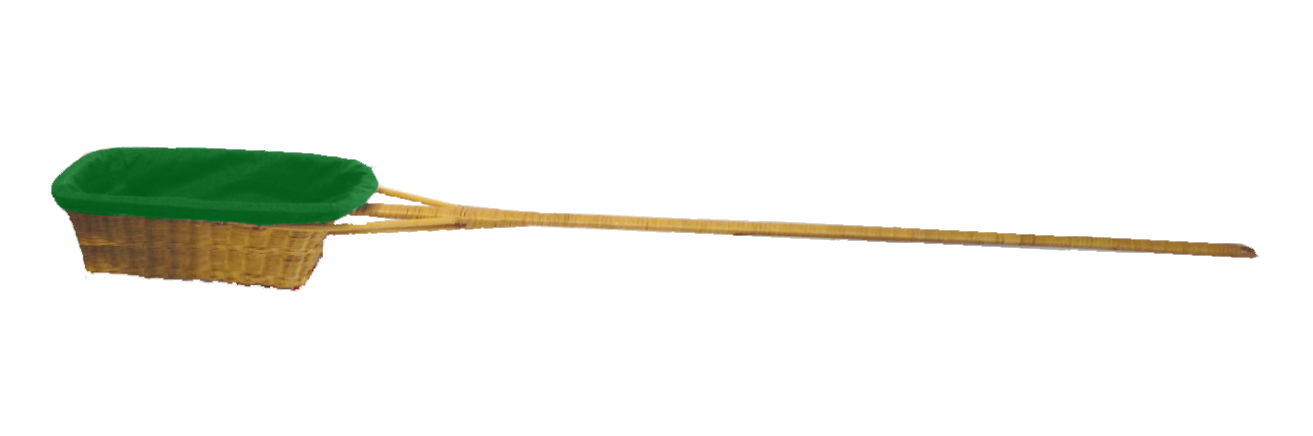 4" Deep Rectangular Collection Basket with Handle