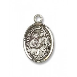 Sts. Cosmas & Damian Sterling Silver Pendant