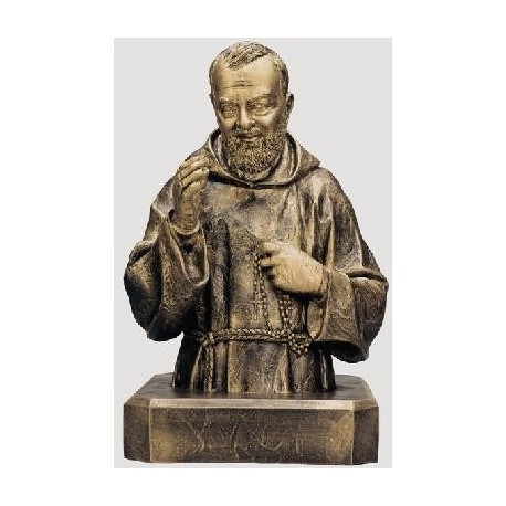 Padre Pio Bust - Woodcarved