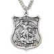 St. Michael Sterling Silver Shield-Shaped Medal w/24" chain