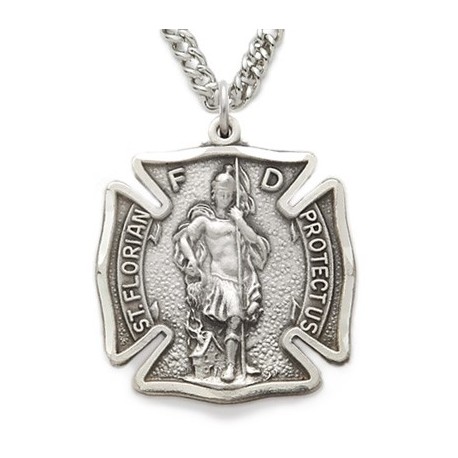 St. Florian Sterling Silver Medal - Firefighter