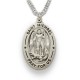 St. Michael Sterling Silver Oval Medal w/20" Chain