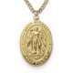 St. Michael 24K Gold Over Sterling Silver Oval w/20" Chain - Boxed