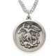 St. Michael Medal Sterling Silver Round w/20" chain