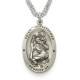 St. Christopher Sterling Silver Oval Medal w/20" Chain