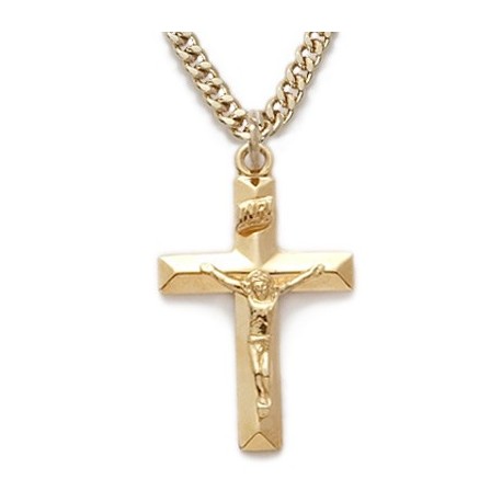 Crucifix 14K Gold Filled w/18" Chain-Boxed