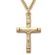 Mens Crucifix 24K Gold Over Sterling Silver w/24" Chain - Boxed