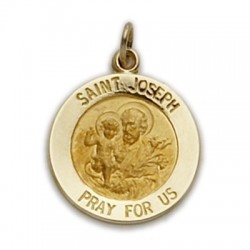 St. Joseph 14K Gold Round Medal
