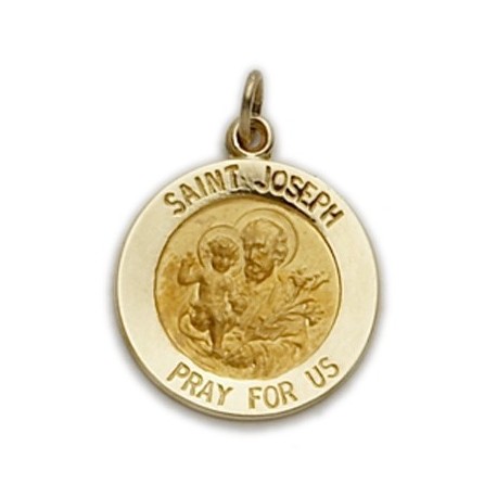 St. Joseph 14K Gold Round Medal