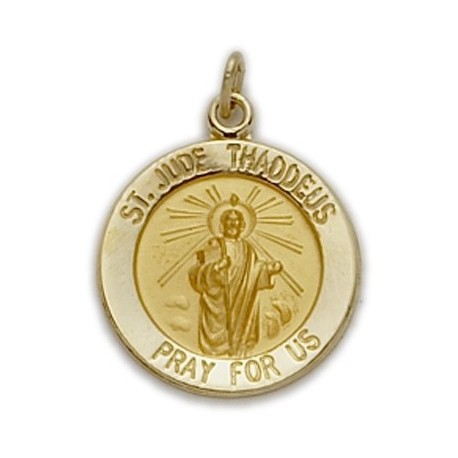 St. Jude 14K Gold Round Medal