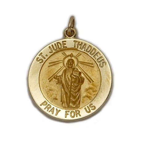 St. Jude 14K Gold Round Medal