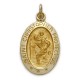 St. Christopher 14K Gold Oval Medal
