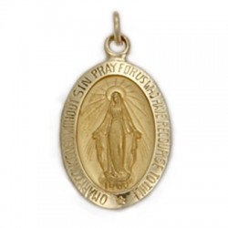 Miraculous Medal 14K Gold Blessed Virgin Mary