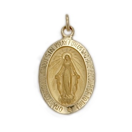 Miraculous Medal 14K Gold Blessed Virgin Mary