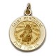 St. Peregrine 14K Gold Round Medal 