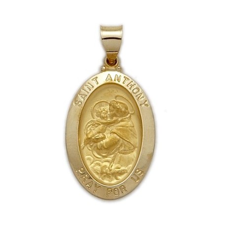 St. Anthony 14K Gold Oval Medal