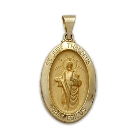St. Jude 14K Gold Oval Medal