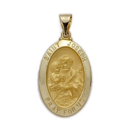 St. Joseph 14K Gold Oval Medal