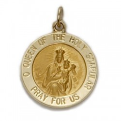 Scapular Sacred Heart 14K Gold Round Medal