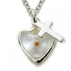 Mustard Seed Necklace Sterling Silver Heart Cross Jewelry