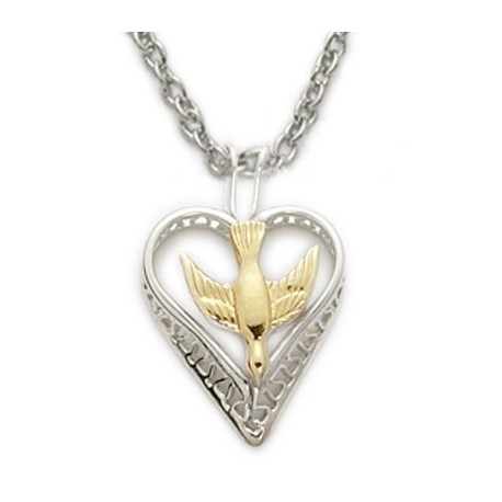 Amazon.com: Auriga Fine Jewelry Platinum Holy Spirit Dove Pendant for Women  : Clothing, Shoes & Jewelry