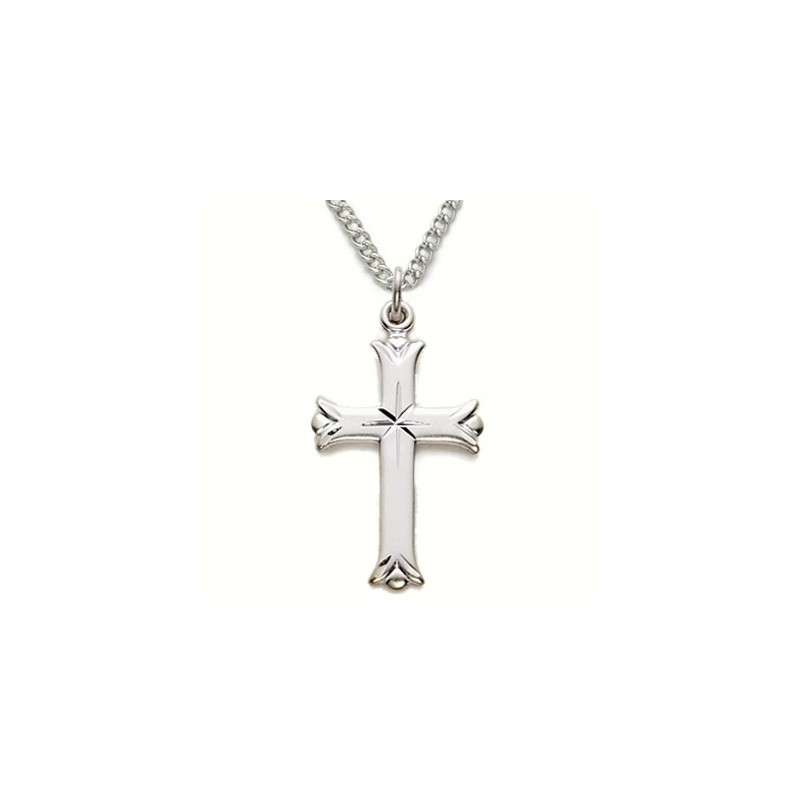 Womens Cross Necklace Sterling Silver Religious Jewelry Gift A-M