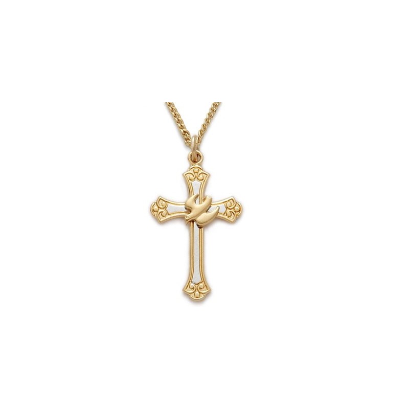 Susan Shaw Large Cross Pendant Necklace with Medium Link Chain, Gold P – En  Reverie