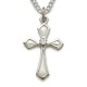 CZ Jewel Cross Sterling Silver Inspirational Necklace