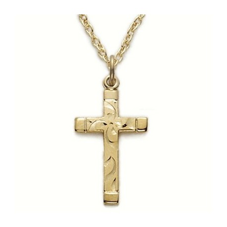 Women's Cross Necklace 14K Gold Filled w/18" Chain - Boxed