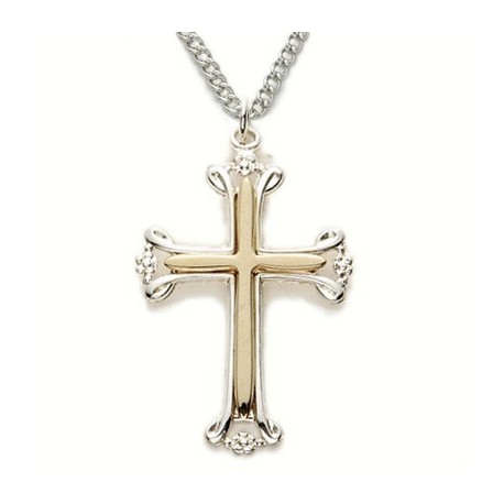 Women's Cross Necklace Sterling Silver w/18" Chain - Boxed