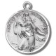 St. Christopher Sterling Silver Round Medal w/24" Chain - Boxed