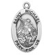 St. Michael Sterling Silver Oval w/20" Chain - Boxed 