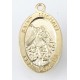 St. Michael Gold Over Sterling Silver Oval Medal w/20" Chain - Boxed