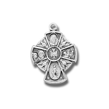 Sterling Silver Small Holy Spirit 4 Way w/18" Chain - Boxed