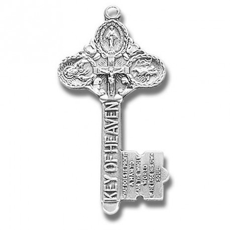 Sterling Silver Key to Heaven w/18" Chain - Boxed