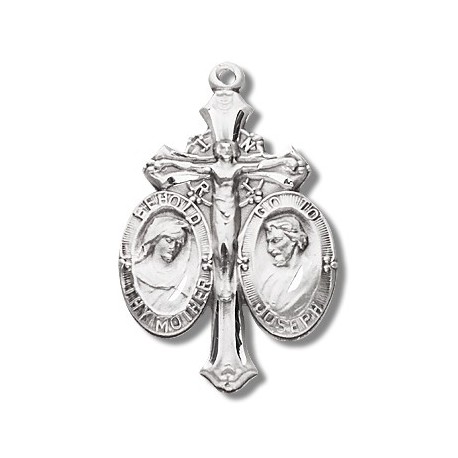 Sterling Silver Jesus, Mary, and Joseph with 24" Chain - Boxed