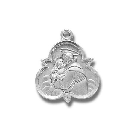 St. Anthony with Trinity Sterling Silver w/18" Chain - Boxed
